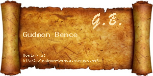 Gudmon Bence névjegykártya